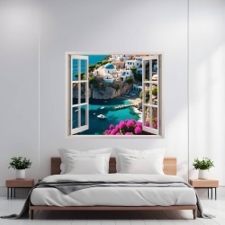 Folie imprimata color pentru decor perete locuinta, dimensiune 125 x 110cm, model: VIEW TO HAVEN 13 - Img 1