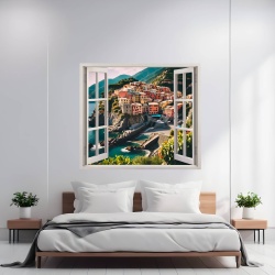 Folie imprimata color pentru decor perete locuinta, dimensiune 125 x 110cm, model: VIEW TO HAVEN 23 - Img 1