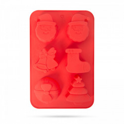 Formă de copt din silicon - motive de Crăciun - 25,5 x 16,5 x 3 cm - Img 5