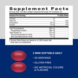 Gnc Triple Strength Krill Oil Mini, Ulei De Krill, 60 Cps - Img 6