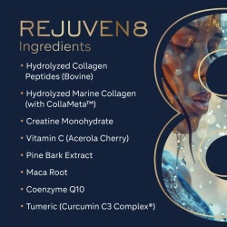 Gr8 Lifestyle Rejuven8 Collagen And Cellular Health With Sunrise Punch Flavor, Formula Pentru Sanatatea Pielii, Articulatiilor Si Regenerare Celulara, Cu Aroma De Sunrise Punch, 484.4 G - Img 9