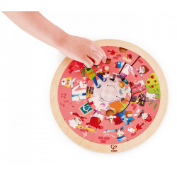 Hape puzzle rotund cu 2 fete - Img 3
