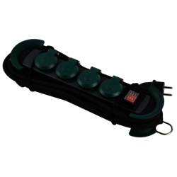 HOOK Outdoor 4xCEE7/3 verde 4,0m CEE7/7