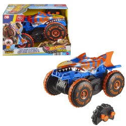 HOT WHEELS MONSTER TRUCK SHARKS VS DINOS MASINA CU TELECOMANDA TIGER SHARK CLIMBER - Img 9
