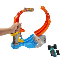 HOT WHEELS MONSTER TRUCKS PISTA SPIRALA IZBIREA RECHINULUI CU 1 MASINUTA MEGA WREX INCLUSA - Img 7