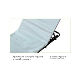 HR COVOR PLAJA/SEZLONG-141*45*51CM, GREY - Img 3