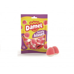 Jeleuri gumate DAMEL aroma capsuni STRAWBERRY KISSES 80g