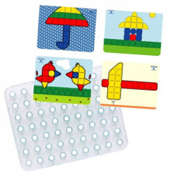 Joc educativ mozaic gigant Miniland, 64 piese - Img 2