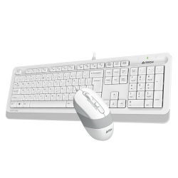 Kit A4Tech F1010 cu fir, alb - Img 3