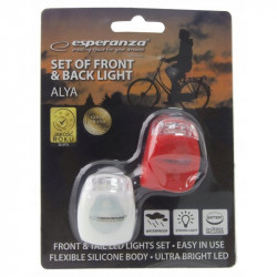 Lumini de siguranta bicicleta, Esperanza, LED 3 moduri iluminare, silicon, set 2 bucati - Img 2