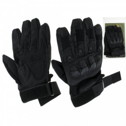 Manusi Tactice cu elemente de protectie, marime L, cu destinatie Moto, ATV, SSV, QUAD, culoare Neagra - Img 7