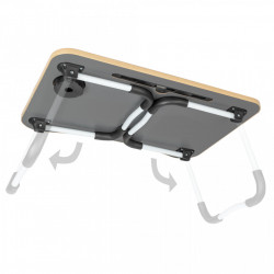 Masa pentru Laptop plianta din MDF, dimensiune 60 x 39,5 cm, cu suport pahar si telefon - Img 11