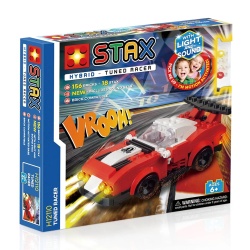 Masina de jucarie Stax + set constructie tip lego cu sunete si lumini
