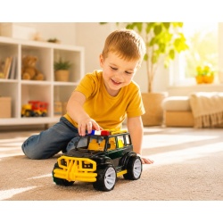MASINA JEEP OFF ROADER NEGRU GALBEN 32CM - Img 4