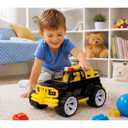 MASINA JEEP OFF ROADER NEGRU GALBEN 39CM - Img 4