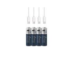 MediaRange Rechargeable USB-C Li-Ion Batteries,Mignon AA I 1.5V I 1.400mAh, 4-Pack