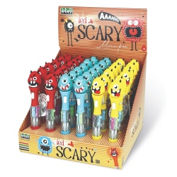 Mini pix 4 culori in 1 cu LED, Scary, 3 modele (36 buc/display) - Img 1