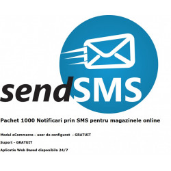 Pachet 1000 notificari prin SMS pentru magazine online - solutie web based