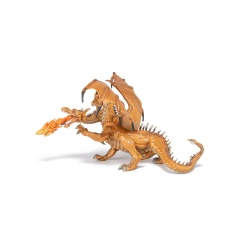 PAPO FIGURINA DRAGON CU DOUA CAPETE AURIU - Img 6