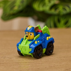 PATRULA CATELUSILOR FILMUL CU DINOZAURI PUP SQUAD RACERS VEHICUL CU FIGURINA CHASE 6.5CM - Img 6