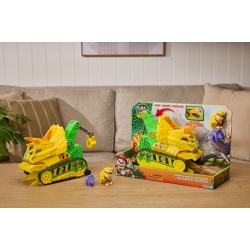 PATRULA CATELUSILOR FILMUL CU DINOZAURI SET BULDOZER CU FIGURINA RUBBLE SI ACCESORII - Img 2