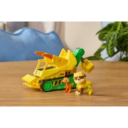 PATRULA CATELUSILOR FILMUL CU DINOZAURI SET DINO VEHICUL BULDOZER CU FIGURINA RUBBLE SI ACCESORII 15CM - Img 10