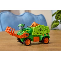 PATRULA CATELUSILOR FILMUL CU DINOZAURI SET DINO VEHICUL CAMION DE RECICLARE CU FIGURINA ROCKY SI ACCESORII 15CM - Img 8