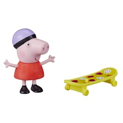 PEPPA PIG FIGURINA PRIETENII AMUZANTI PEPPA PIG CU SKATEBOARD 7CM - Img 3
