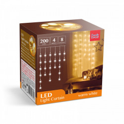 Perdea luminoasă - 200 LEDuri - alb cald - IP44 - 4,2 m - 8 programe - Img 6