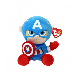 PLUS TY 15CM BEANIE BABIES SOFT MARVEL CAPTAIN AMERICA