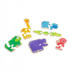 Primul meu puzzle Animale vesele Beleduc, 6 animalute - Img 4