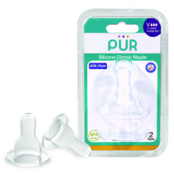 PUR 3208 – SET TETINE SILICON CLASSIC – MARIME V, +3 LUNI, 2 BUC - Img 2