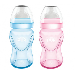 PUR 9002 – BIBERON CU GURA LARGA +6 LUNI, 250ML - Img 1