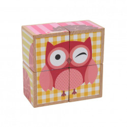 PUZZLE DIN LEMN CU ANIMALE, 4 PIESE - Img 3