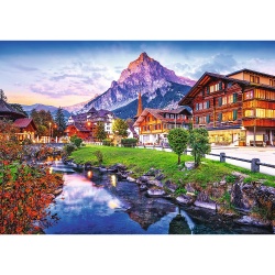 PUZZLE TREFL 1000 PREMIUM PLUS PHOTO ODYSSEY SAT ALPIN IN ELVETIA - Img 2