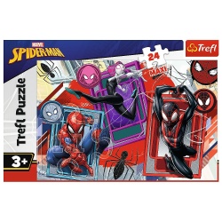 PUZZLE TREFL 24 MAXI MARVEL SPIDERMAN SIMTURI DE PAIANJEN - Img 3