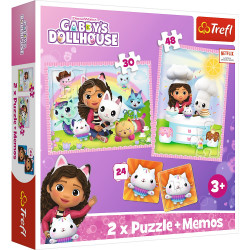 PUZZLE TREFL 2IN1 MEMO GABBYS DOLLHOUSE GABI SI PRIETENII EI - Img 1
