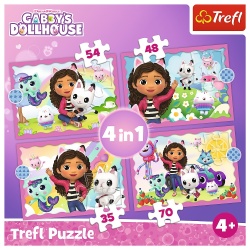 PUZZLE TREFL 4IN1 GABBYS DOLLHOUSE AVENTURILE LUI GABBY - Img 6