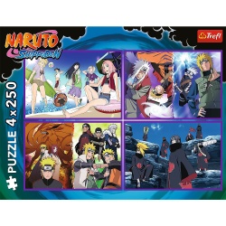 PUZZLE TREFL 4X250 NARUTO SHIPPUDEN AVENTURILE LUI NARUTO UZUMAKI - Img 6