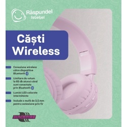 Raspundel Istetel, Casti Wireless, roz - Img 4