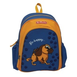 RUCSAC HERLITZ COOL: USOR, POLIESTER RECICLAT REZISTENT LA APA, BRETELE CAPTUSITE SI AJUSTABILE, BUZUNARE LATERALE, MOTIV CUTE DOG
