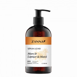 SAPUN LICHID CU MIERE SI LAPTISOR DE MATCA "ZANNA" 350ml ADAMS VISION
