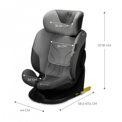SCAUN AUTO KINDERKRAFT I-FIX, I-SIZE 40-150 CM, COOL GREY - Img 2