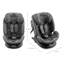 SCAUN AUTO KINDERKRAFT XPEDITION 3 I-SIZE 40-150 CM, GREY - Img 10