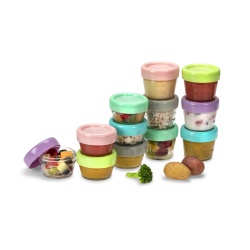 SET 12 RECIPIENT STICLA PENTRU HRANA BEBE, MELII, 6*59 ML + 6*118 ML - Img 7