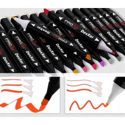 Set 120 Markere Profesionale pentru pasionatii de desen, cu cap dublu gros - subtire, cu geanta de depozitare, model AVX-WT-MDS-120 - Img 11