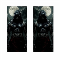 Set 2 stickere decorative pentru stalpii usilor, print autoadeziv de inalta rezolutie, dimensine 2 buc x 50 x 22 cm , cod: AVX-SSU-27 - Img 2