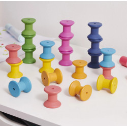 Set 21 mosoare colorate din lemn pentru activitati educative - Img 2