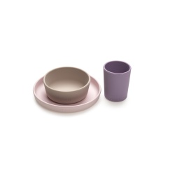 SET 3 RECIPIENTE SILICON HRANA BEBE, MELII, PURPLE&PINK&GREY - Img 5