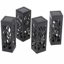 Set 4 lampi solare de gradina cu picior tip "Lampion" cu LED - Img 7